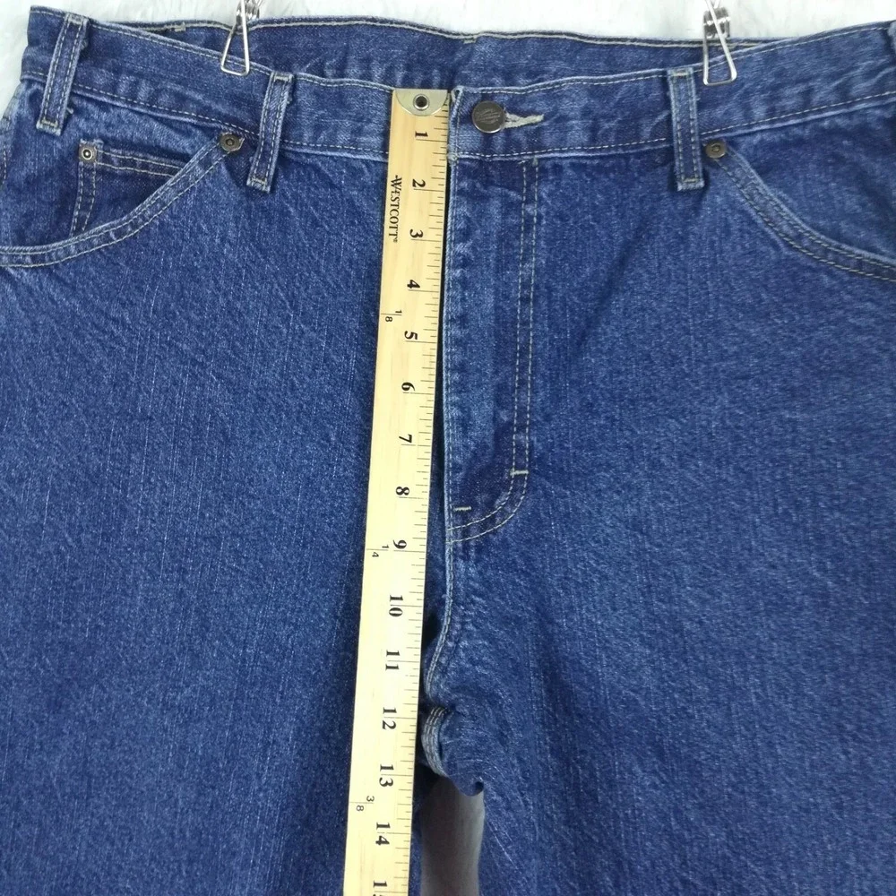 Dickies Mens Jeans Carpenter Straight Leg‎ Denim Blue Medium Indigo Wash 36x30